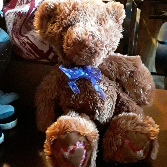 hug & luv Other - Brown fuzzy Teddy bear 21 " Tall.